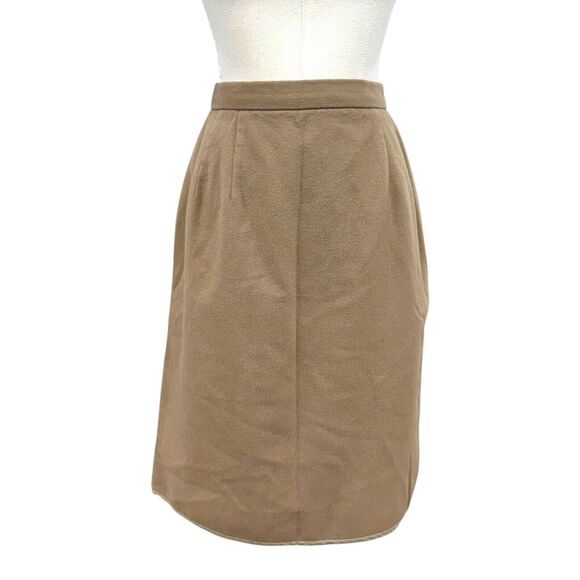 Ralph Lauren Purple Label Tan Wool and Cashmere Skirt Size 10 - Picture 1 of 9